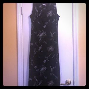 Black and white floral dress